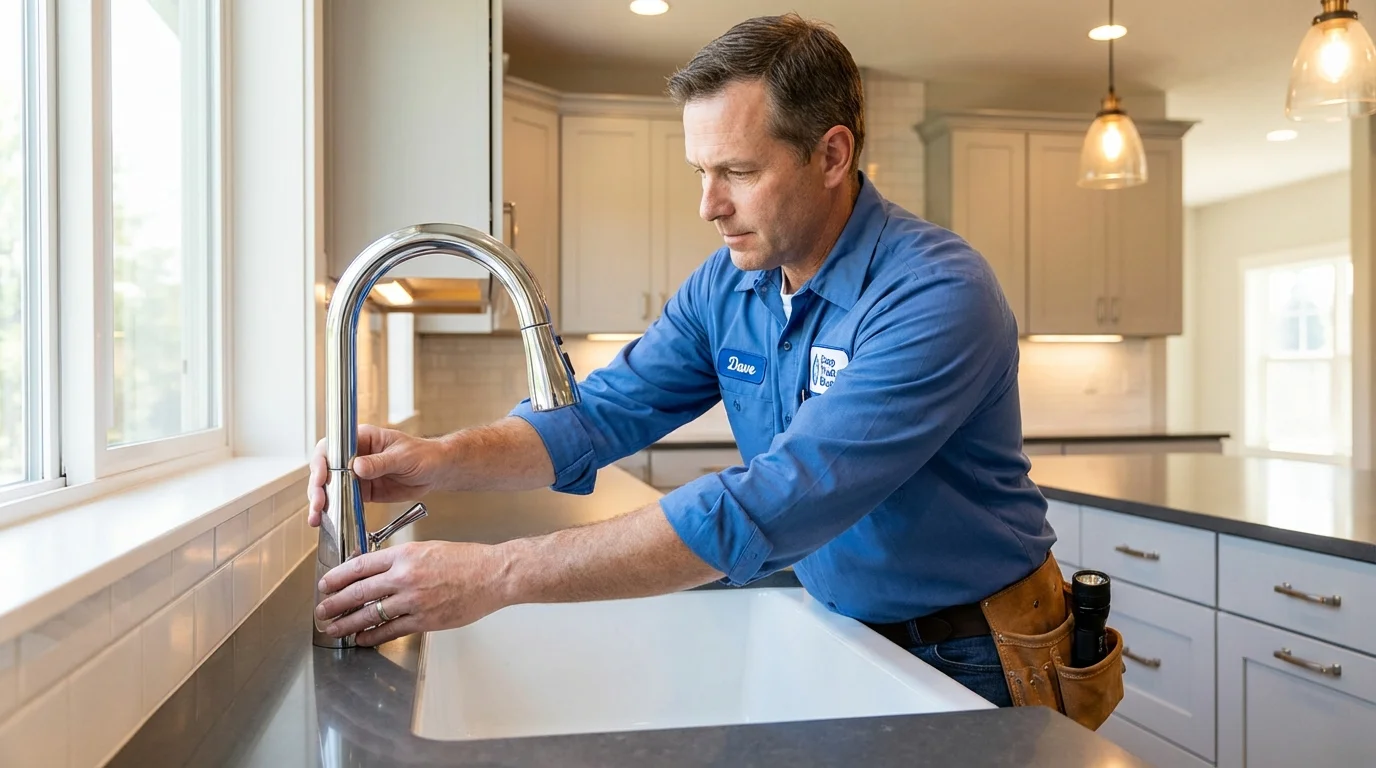 Kitchen faucet installation by Johns Plumbing LLC in Belle Chasse